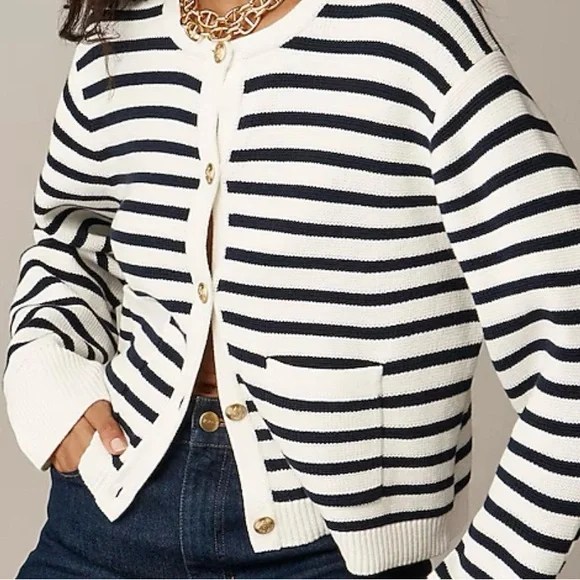 NWOT J.Crew Relaxed Emilie Sweater Lady Jacket Size Medium - Picture 5 of 12